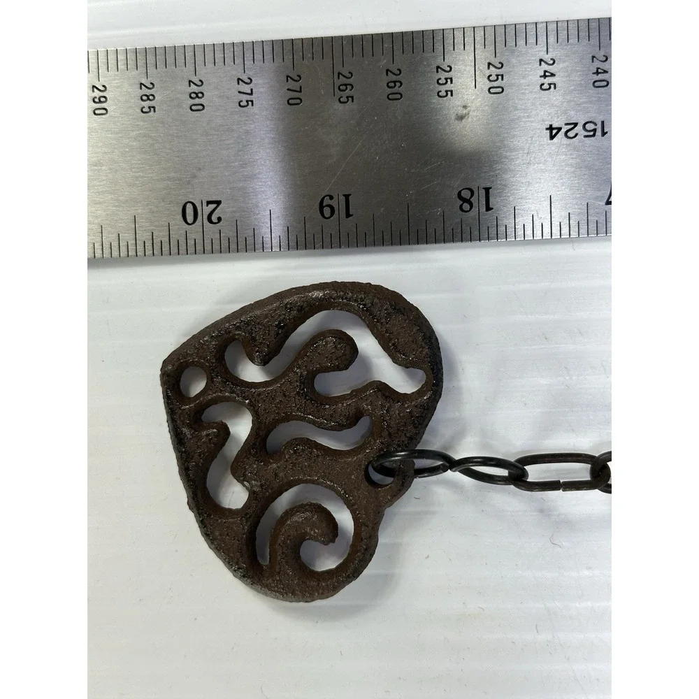 Cast Iron Horseshoe Bell Heart Western Wind‎ Chime Rustic Farmhouse Decor 20